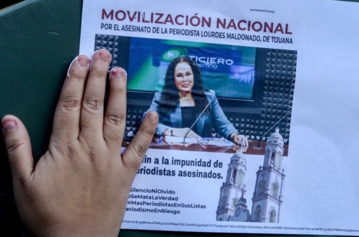 Se manifiestan periodistas de Culiacán por el asesinato de la comunicadora Lourdes Maldonado