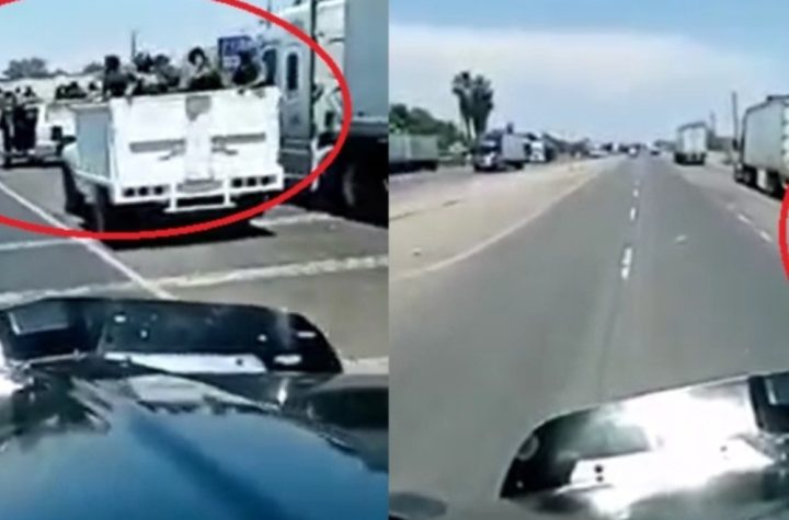 VIDEO. Sicarios en 9 camionetas ‘vigilan’ la México 15 en Guasave, Sinaloa