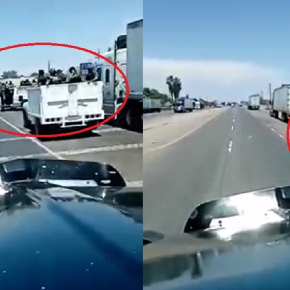 VIDEO. Sicarios en 9 camionetas ‘vigilan’ la México 15 en Guasave, Sinaloa