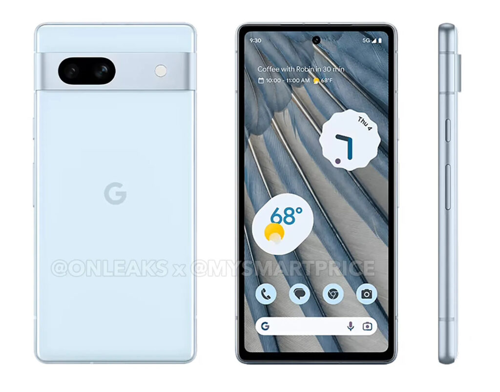 La fuga de Google Pixel 7a revela una nueva opción de color azul claro