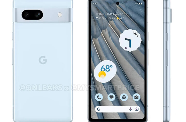 La fuga de Google Pixel 7a revela una nueva opción de color azul claro