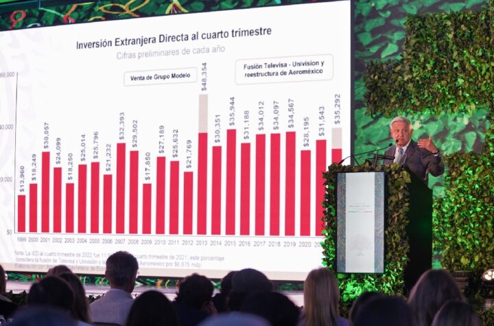 México se enfila a ser potencia mundial: AMLO; Slim y Fink lo avalan