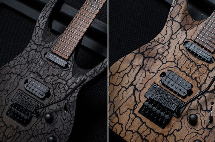 Chop Shop de Solar tiene como objetivo crear guitarras que «nunca se hayan visto antes», y sus modelos insignia Blitz fueron grabados con 1000 voltios de electricidad.