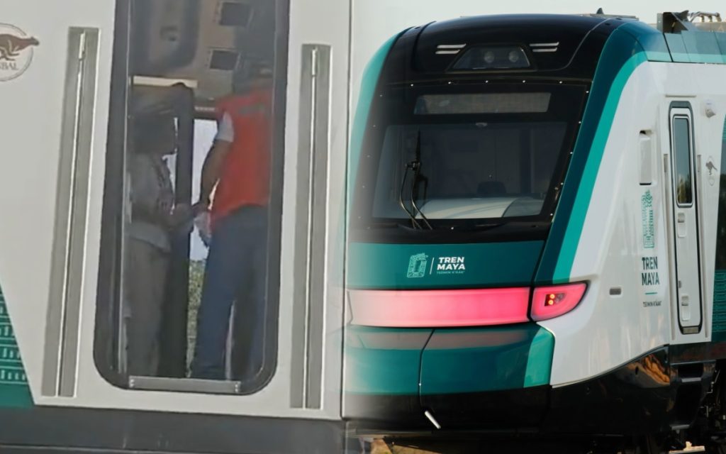 Video | Tren Maya donde viajaba AMLO paró más de una hora en Yucatán