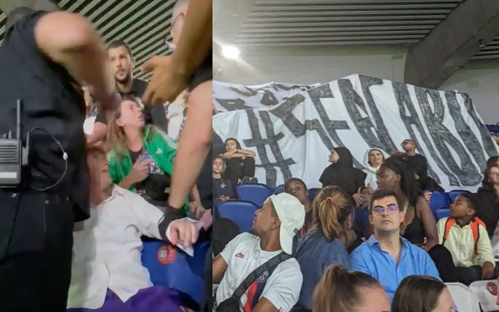 Video | Denuncian ‘violencia’ de la seguridad del PSG por mostrar una pancarta de apoyo a Jenni Hermoso