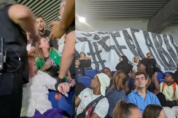 Video | Denuncian ‘violencia’ de la seguridad del PSG por mostrar una pancarta de apoyo a Jenni Hermoso