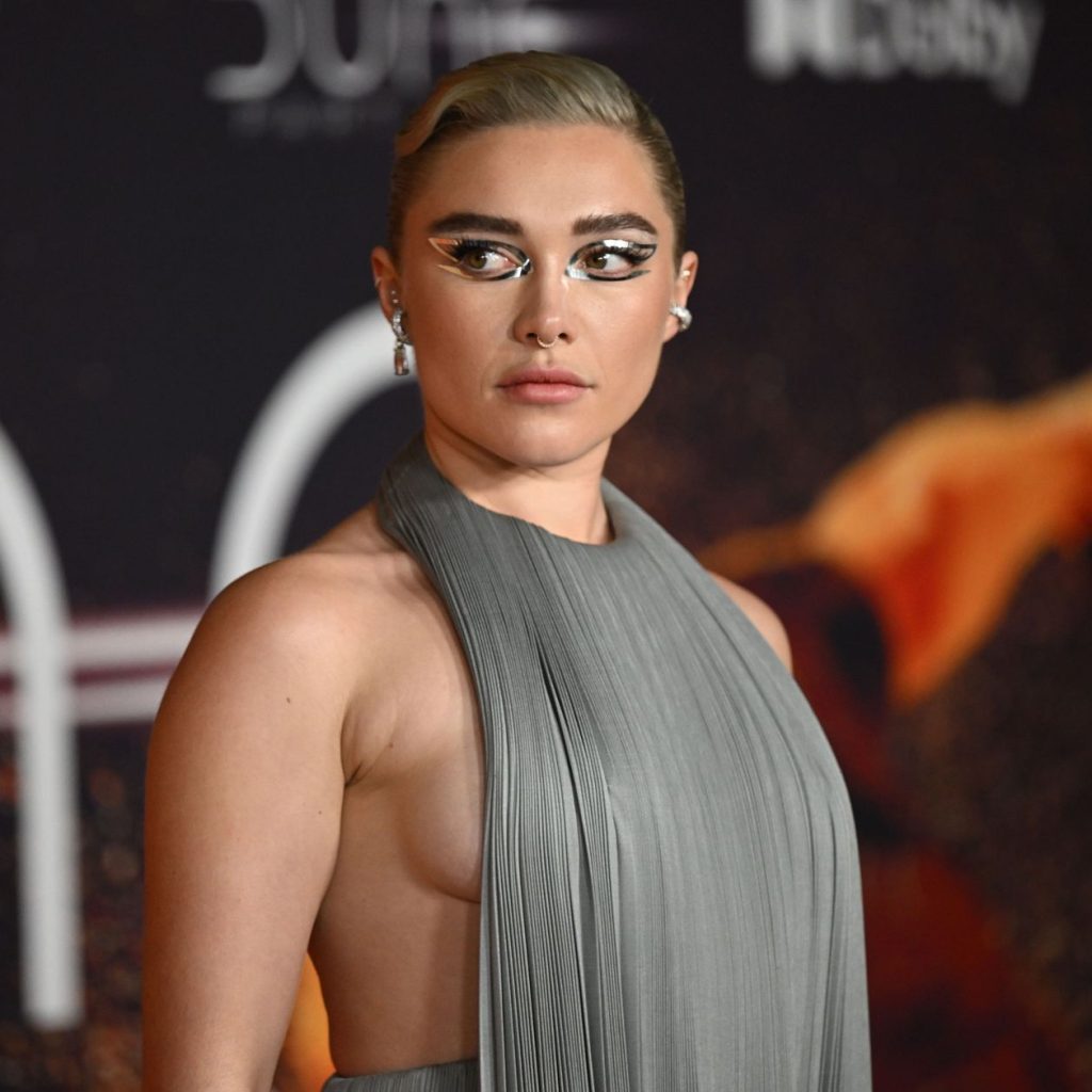 El maquillaje futurista de Florence Pugh es perfecto para ir de festival esta primavera y es de una marca española