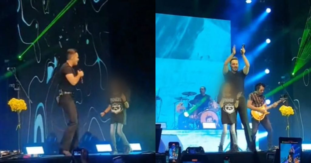 VIDEO: José Madero comparte un tierno momento con una mini fan durante su concierto