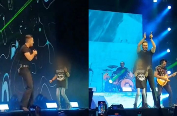 VIDEO: José Madero comparte un tierno momento con una mini fan durante su concierto