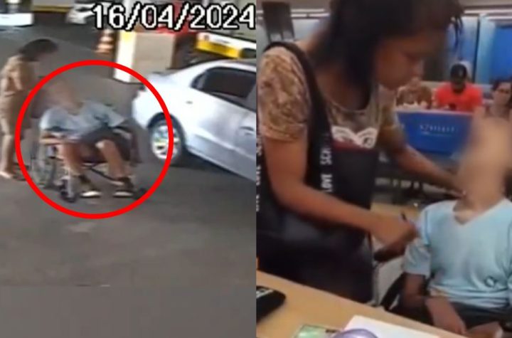 Revelan nuevo VIDEO de la mujer que llevó el cadáver de su tío al banco para retirar dinero