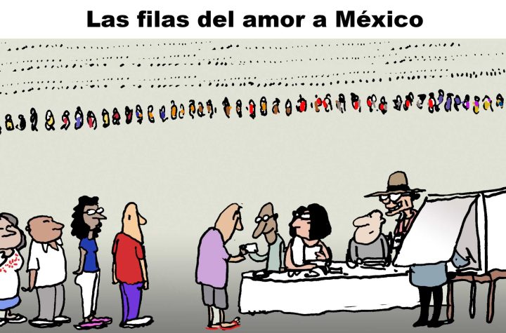 Las filas del amor a México