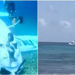 VIDEO: avioneta se desploma en mar de Cozumel