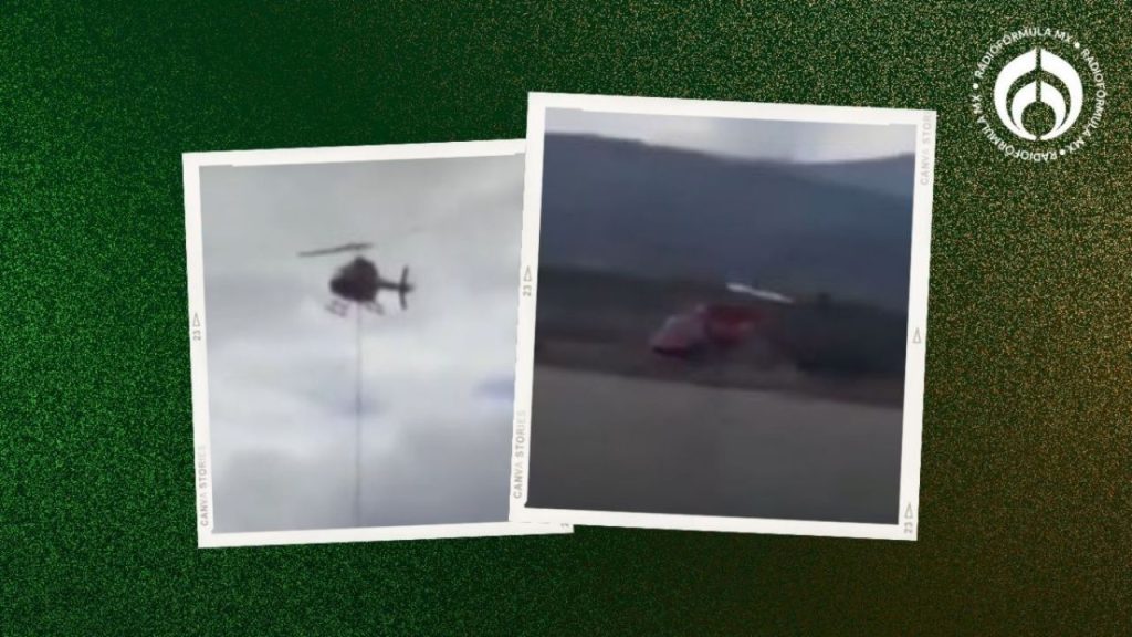 (VIDEO) Se desploma helicóptero en Presa Chihuahua; tripulantes resultan ilesos