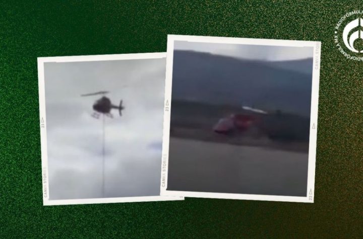 (VIDEO) Se desploma helicóptero en Presa Chihuahua; tripulantes resultan ilesos