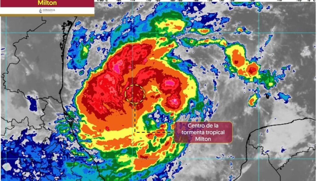 Lluvias y fuertes rachas de viento trae “Milton” a su paso por el golfo de México ¿en qué estados?