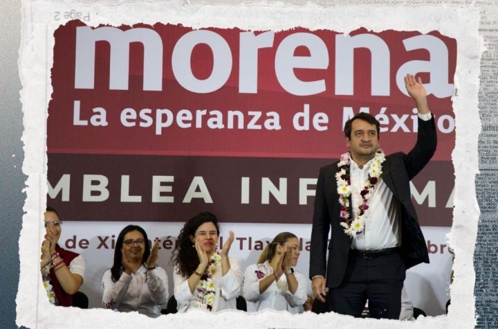 ‘Andy’ López, hijo de AMLO, hace su primera aparición como secretario de Morena